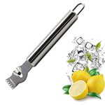 MINGZE Lemon Stainless Steel Zester Grater Orange Citrus Kitchen Peeler Tool with Channel Knife, Stainless Steel - Premium Sabatier Kitchen Chef Tool Handheld Fruit Orange Peeler Kitchen Tools