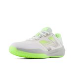 New Balance Women's FuelCell 796 V4 Hard Court Tennis Shoe, White/Bleached Lime Glo/Brighton Grey, 7
