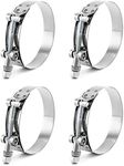 QWORK 3" T-Bolt Hose Clamp Stainles