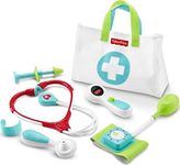 Fisher-Price Medical Kit, 7-Piece Doctor Role-Play Set for Preschool Pretend Play Ages 3 Years and up, Multicolor