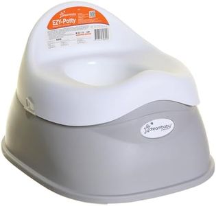 Dreambaby Ezy Potty Training Seat - Todllers Toilet Seat with Built-in Splash Guard, Slip-Resistant Base, and Removable Bowl - Perfect Size Travel Potty Chair for Toddlers 18 Months & Above - Grey