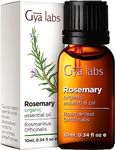 Gya Labs Organic Rosemary Oil for Hair & Scalp - Organic Rosemary Essential Oil for Skin & Diffuser - Steam Distilled Rosemary Oil for Hair Organic (10ml)