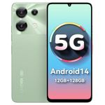 UMIDIGI G9 5G Mobile Phones, Android 14 Smartphone, 12(6+6) GB +128GB/1TB, 6.75" HD+ 90Hz Display Phones, 50MP Camera, Sim Free Unlocked Mobile Phones, 5000mAh, Dual SIM/FaceID/Fingerprint/GPS, Green