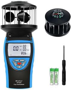 HoldPeak Handheld Cup Anemometer with Compass, 360° Wind Measuring Digital Air Wind Speed Meter, 93MPH Wind Speed Measuring Device Gauges for Outdoor Sailing HVAC Golf Shooting, HP-878
