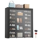LVNIUS Large Tall Shoe Rack With Co