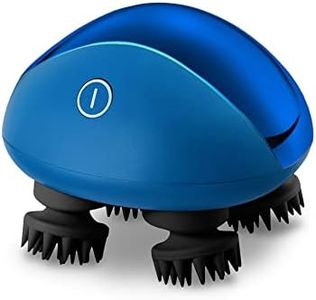 Breo Portable Mini Scalp Massager, IPX7 Waterproof Wireless Massager Octopus Head, for Scalp Stress Relief (Blue - Magnetic)