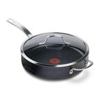 T-fal StoneShield 5Qt / 11.8" Jumbo Cooker, Non-Stick, Anti-Warp, Rock Texture, Dishwasher & Oven Safe, Easy to Clean