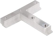 Stainless Steel Mending Bracket Plate ULIFESTAR T Type Mending Plate,Flat Repair Plate for Wood,Metal Straight Fixing Joining Shelf Support for Shelves,Furniture and Cabinet 4Pack (4.7‘’x4.7'')
