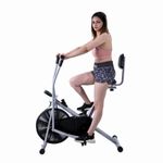 GAMMA FITNESS EB-09 |Air Bike with Back Support |Exercise Machine for Home Gym| Comfortable Seat and Adjustable Resistance |