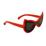 Dervin Kid's Oval Non-Polarized Sunglasses Black, Red Frame Black Lens (Medium)