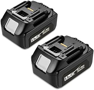 2Packs Upgraded 5.0Ah 18V BL1850B with LED Replacement Lithium-ion Battery Compatible with Makita 18 Volt Battery for Compatible Makita 18V Lithium-Ion Cordless Power Tools