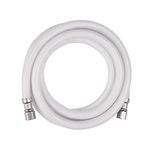 EFIELD Fridge Ice Maker Water Connector Line, 6 Feet Length, Polyester-Reinforced PVC, 1/4" Comp by 1/4" Comp Connection, White