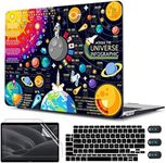 CISSOOK Compatible with MacBook Air 13 inch Case 2021 2020 2019 2018 Release A2337 M1 A2179 A1932, Hard Shell Case+ Keyboard Cover for MacBook Air 13 Inch with Retina Display Touch ID, Universe Space