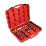 OKSTENCK 16 Pcs Inner Bearing Puller Carbon Steel Inner Bearing Removal Tool Car Disassemble Bearing Blind Hole Remover Extractor Set Slide Hammer Tool Kit Good