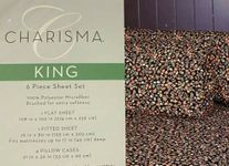 Charisma Micro Fiber 6-Pieces Sheet Set Terracotta Floral - King Size