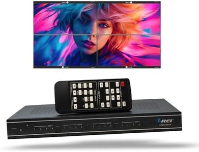 OREI 4K 4x4 Seamless HDMI Matrix Switch Video Wall Controller Upto 4K@60hz 4:4:4 8-bit - HDMI 2.0, HDCP 2.2, 18 Gbps, UltaHD 2x2, 1x4, 1x2, 4x1-180 Degree Rotate - Remote Control (UHDS-404VW)