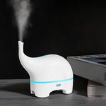 BBSKIN 120ml USB Small Essential Oil Diffuser, Kids Elephant Aroma Cool Mist Humidifier, 7-Color Changing Night Light & Waterless Auto-Off Desk Mini Diffuser for Bedroom, Baby Room, Home, Office, Yoga