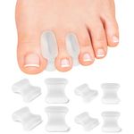 8 PCS Toe Separator, Silicone Toe Spreaders Bunion Gel Toe Spacers Separators, with 3 Sizes for Women Men Toe Pain Relief for Curled Toes and Overlapping Toes, Calluse (2L+4M+2S)