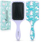 Hair Brush, Unicorn Detangling Hairbrushes for Girls Women Men kids, Glide Through Tangles with Ease for Curly Straight Thick Thin Wet Dry Hair, Massaging Scalp, Improving Hair Growth (Square)