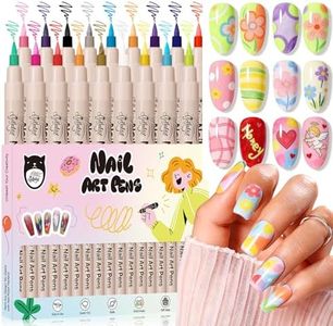 18 Color 3D Nail Art Pens Set, 0.7MM Nail Polish Pens for Nail Art Dotting Pen Drawing Painting Liner Brush for DIY Nail Design, Home & Salon Manicure Tools