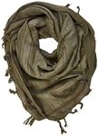 Miltec Shemagh Keffiyeh Scarf Adult Unisex, Green (Olive), 110 cm x 110 cm