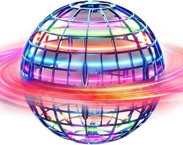 Hoofun Bola voladora, Flying Magica Hover Ball con luz RGB, Fly UFO Bolas voladoras para niños y niñas, Juguetes para Exteriores, Regalos para niño de 6,7,8,9,10,11,12 años(Azul)