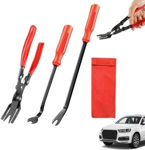 Panel Clip Removal Plier, 2025 NEW Automotive Door Panel Upholstery Trim Clip Removal Tool Plier, Remove Push Pin and Press in Trim Fasteners Lift Action, Car Accessories (3 PCS)