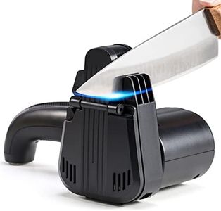 Electric Knife Sharpeners Professional, Scissor Chef Butcher Kitchen Sharpening Tools - UK Plug/Black