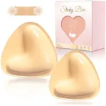 Sticky Bra Push Up for Women - Double Sided Adhesive Bra with,Reusable Boob Lift & Enhancement Cups,Invisible Push Up Bikini & Nipple Covers,Ultra Boost Bra Pads & Sticky Inserts Beige