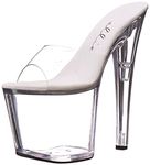 Ellie Shoes Women's 821 Vanity Platform Sandal, Clear, 8 M US