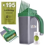 Neater Pets Lift N’ Bag Trap Door Dog Pooper Scooper with Bag Attachment for Small to Large Breeds - 195 Refill Bags - Heavy Duty Dog Poop Scooper for Yard & Walks, One-Handed Operation, Direct to Bag