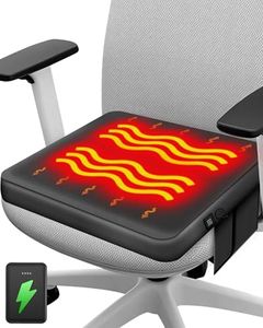 10000mAh Heated Seat Cushion Battery Operated - Portable USB Rechargeable Heating Seat Cushion