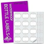 Labels for Jars and Bottles - 60 White Waterproof Labels, 38mm Round Premium Quality Removable Labels for Blank Spice Jar Labels, Bottle Labels, Organisation Stickers & More by Innoveem