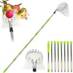 Apple Picker with Telescopic Handle - 3.2M Telescopic Fruit Picker Tool, Effortless to Pick High Up Fruit, Fruit Grabber Tree Picker for Plum Lemon Pears