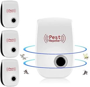 Ultrason Souris et Rats,Appareil Ultrason Souris,Répulsif à Ultrasons pour Souris Répulsif Intérieur Dispositif Anti Souris Insectes, Moustiques, Cafards, Rats, Araignées 4 Pack