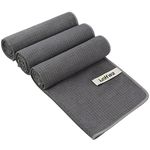 KinHwa Microfibre Gym Towels for Men Women Super Absorbent Sport Fitness Towels Fast Drying Towel for Yoga Camping Travel Hiking 3 Pack 40cm X80cm Grey