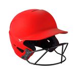 Mizuno F6 Adult Fastpitch Softball Batting Helmet with Mask, Red, Large/X-Large