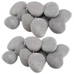 SINJEUN 45 Pcs 2-3 Inches River Rocks for Painting, Smooth and Flat Painting Stone, Large Painting Rocks for Arts & DIY