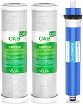 Combo Pack FX12P and FX12M or TFM-24 Water Filter Replacement, Compatible GE RO Set GXRM10RBL GXRM10G Reverse Osmosis Systems, 2x Carbon Block Filters, 1x RO Membrane Filter