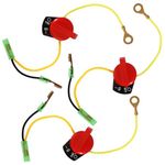 QAZAKY 3PCS On/Off Engine Stop Kill Switch Control Compatible with GX110 GX120 GX160 GX200 GX240 GX270 GX340 GX390 Go Kart Mini Bike Lawn Mower Welder Log Splitter Pump Snow Throwers Garden Tractor