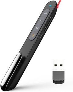 Wireless Presenter Rechargeable, NORWII N76 Presentation Remote for Powerpoint Presentation Clicker 330FT, Slide Advancer Support Volume/Hyperlink/Key-Customized …