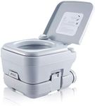 DARTMOOR Portable Camping Toilet with 10L Flushable Tank, Outdoor Travel Toilet for Camper, Campervan, Caravan, Boat, Porta Potty with Air Pressure Pump