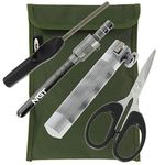 DNA NGT Carp Coarse Fishing Tackle Rig Tying Tool + Braid Scissors, Hook Sharpener + Hook Clamp with Case