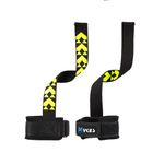 Hykes Silica Gel Weight Lifting Straps Wrist Supporter for Pull ups Hand Grips with Padding Wrist Protector for Weightlifting Workout Crossfit Bodybuilding Powerlifting Training for Men and Women