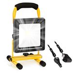 Edasion 20W LED Rechargeable Work Light Super Bright 3000LM Portable Floodlight Outdoor Battery Security Light Waterproof for Garage Garden Fishing Camping Car Repair BBQ