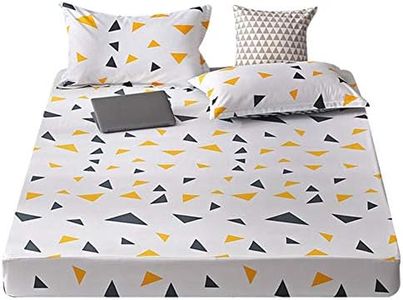 Bedding Sheet Set,Soft and Breathable Polyester Bedding Set,Queen Size Comforter Set,Stylish Floral Pattern Comfortable Fitted Sheet with Rubber Elastic Band for Bedding(Pillowcase:4874cm1,12)