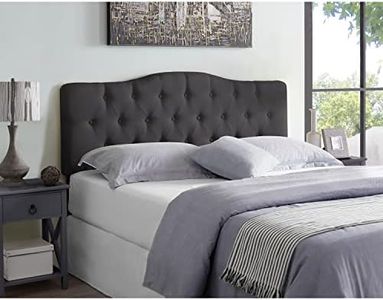 Naomi Home Cassandra Button Tufted Headboard Dark Gray
