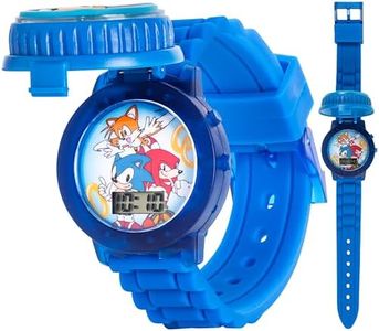 Accutime Sonic The Hedgehog Kids' SNC4020 Digital Display Quartz Blue Watch, Blue, Modern