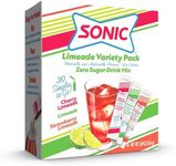 Sonic Singles To Go Limeade Variety Pack, Watertok Powdered Drink Mix, Includes 3 Flavors, Limeade, Cherry Limeade, Strawberry Limeade, 1 Box (30 Servings)