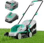 Litheli Cordless Lawn Mower 13 Inch, 5 Heights, 20V Battery Lawnmower for Garden, Yard and Farm, with Brushless Motor, 4.0Ah Battery & Charger Included